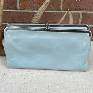 Grayish Leather clutch